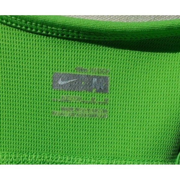 Nike Fit Dry Women Racer Back Tank Top Medium Green Top Activewear Athletic NICE - Picture 6 of 11